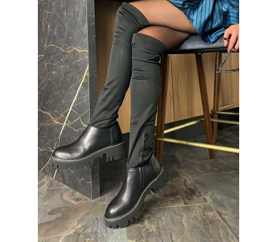 Дамски черни чизми TRISHA